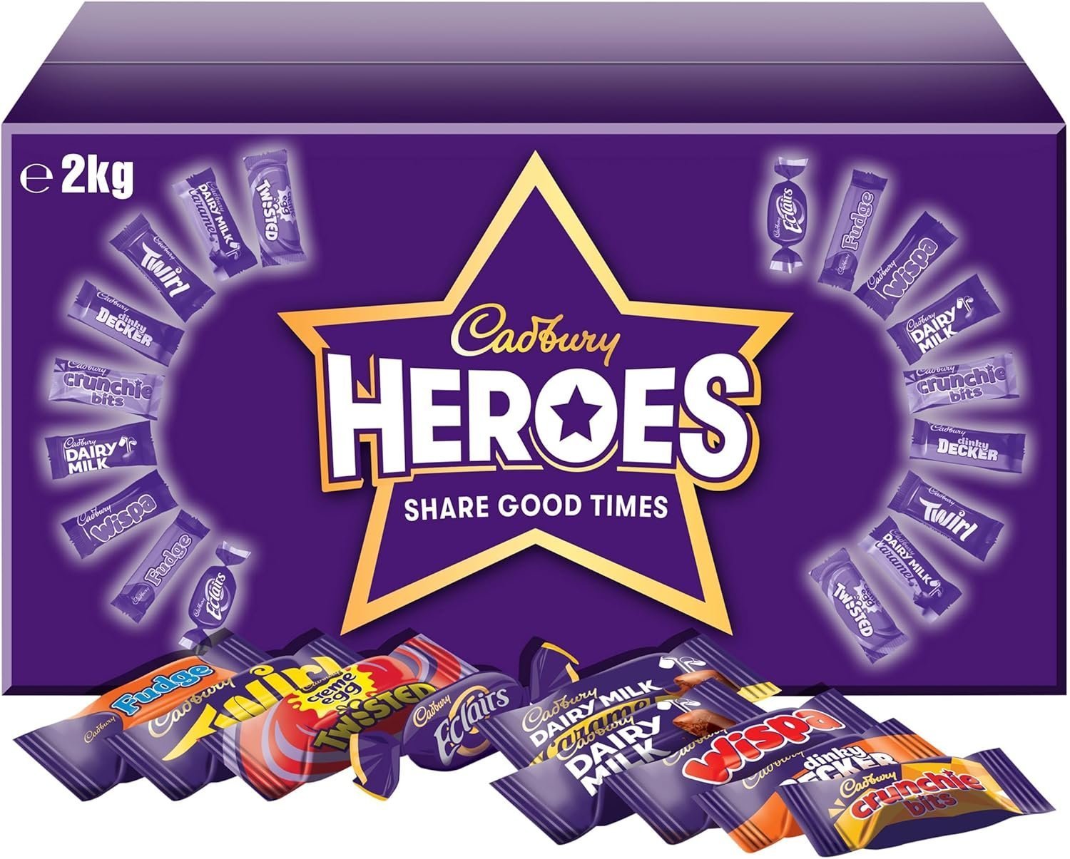 Cadbury Heroes Chocolates Bulk Share Box 2KG