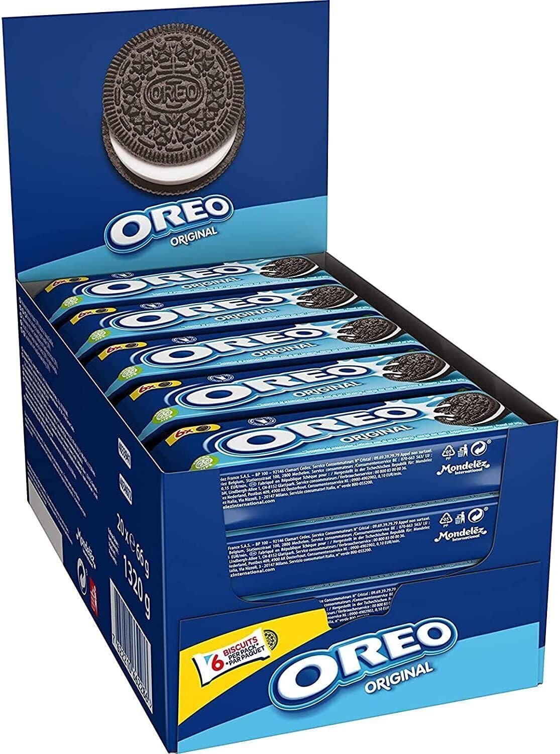 Oreo Original Sandwich Biscuits Snack Pack 66 g Pack of 20